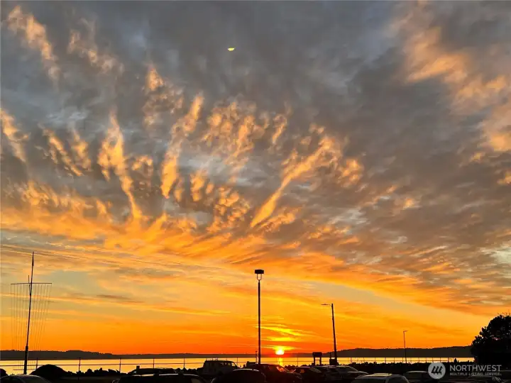 Summer sunset from your couch