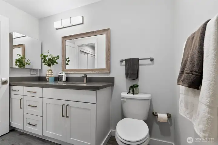 Primary Bathroom. Look at the counterspace