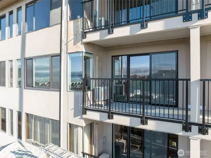 Deck with puget sound views. Scaffolding will be down in February.