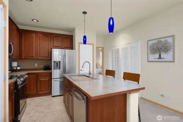 Island with large SS sink