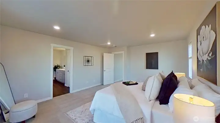 Primary bedroom. Staged.