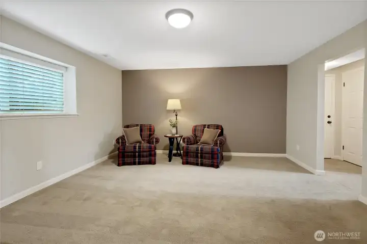 Another view of the flex room, plenty of wall space for whatever your heart desires!