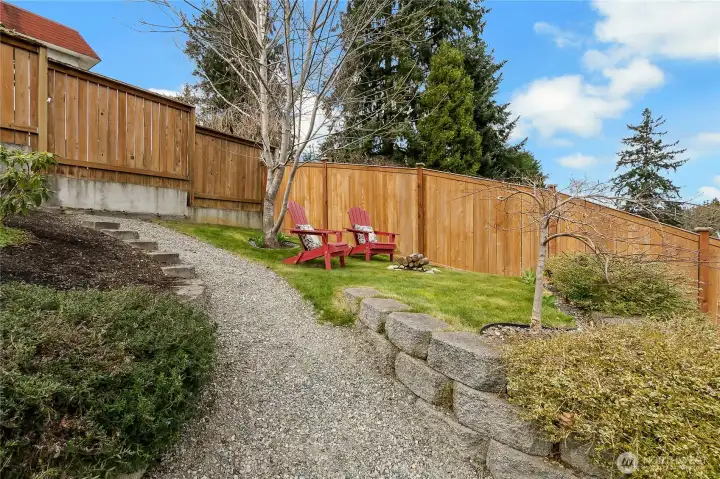 Enjoy a cozy and private feeling firepit to roast marshmallows and create memories under the stars!