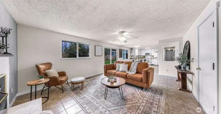 Large open rooms make the home feel so spacious but still warm and inviting