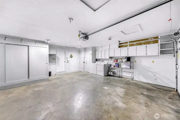 Great storage in spacious garage