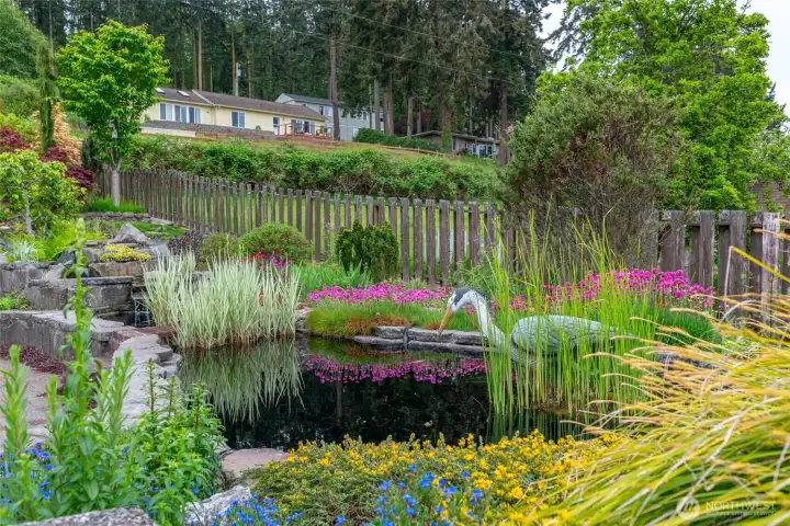 Peaceful above ground pond