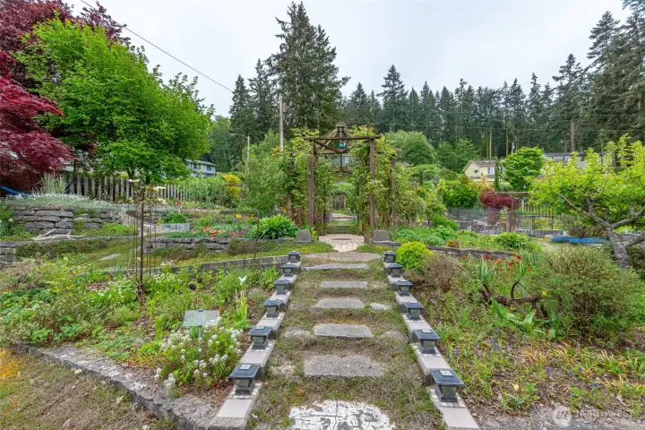 Wander throught the different garden areas