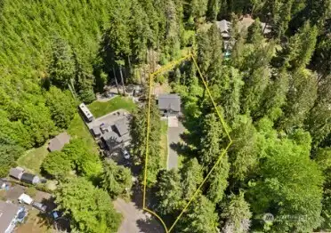 Aerial Property view with lot lines