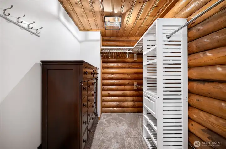 Primary closet is spacious!