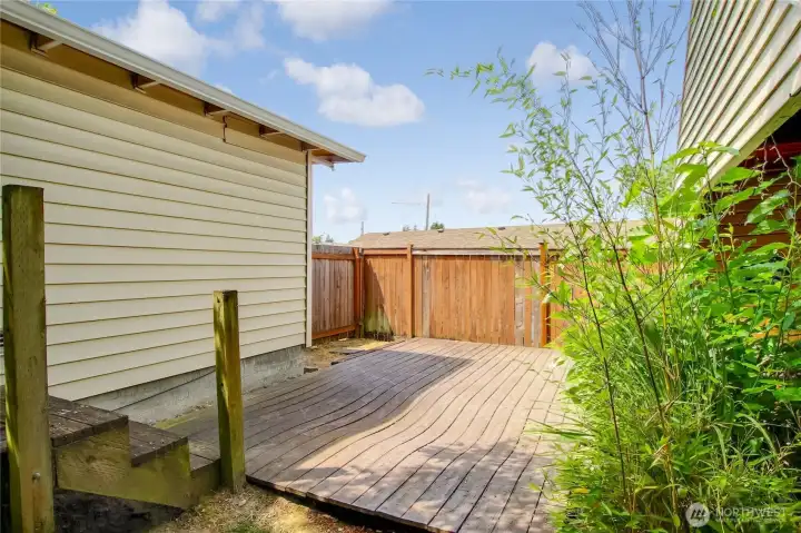 Back deck/ backyard