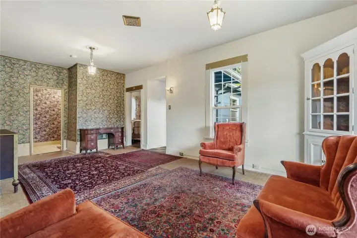 Extra large living room with picture windows