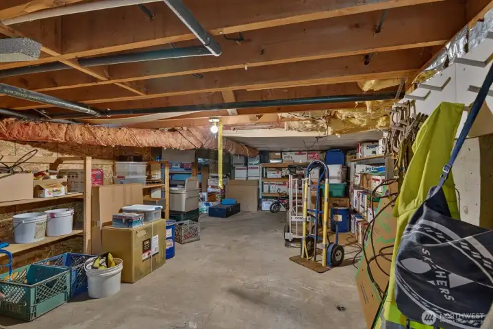 Under house storage access in garage Under house storage access in garage