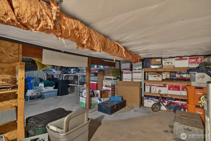 Under house storage access in garage Under house storage access in garage