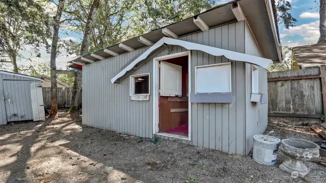 One of the outbuildings, great for storage, an office, or?