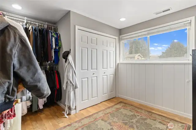Huge walk in closet in primary.