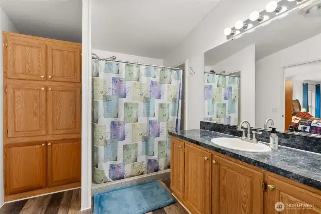 Primary walk-in shower