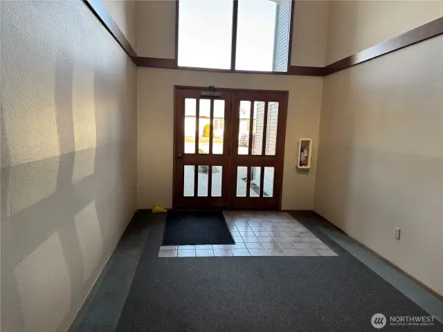 Secured entryway into building.