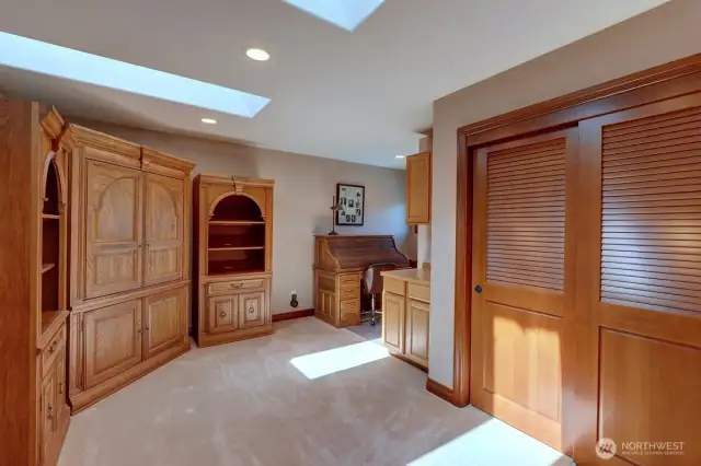 This large bedroom/office opens off library.