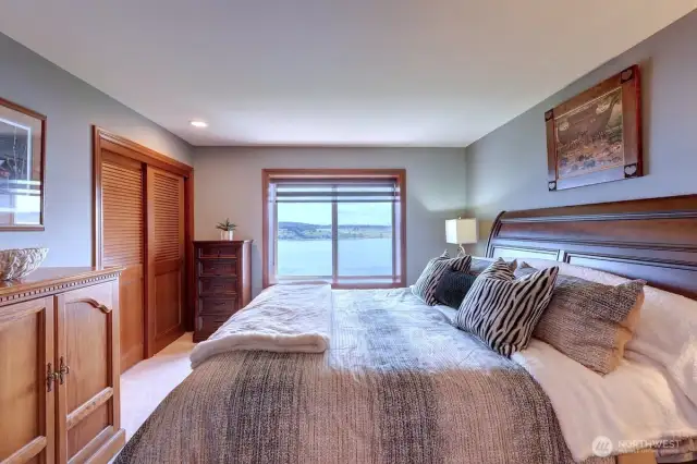 A third upstairs bedroom looks out over Puget Sound and Mt. Rainier.