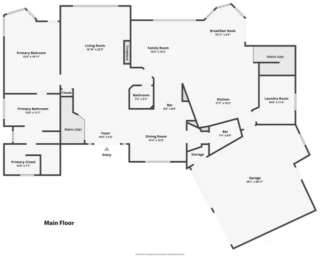 Main level floor plan.