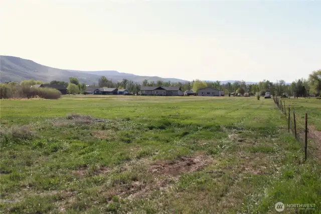 North end of property, looking west