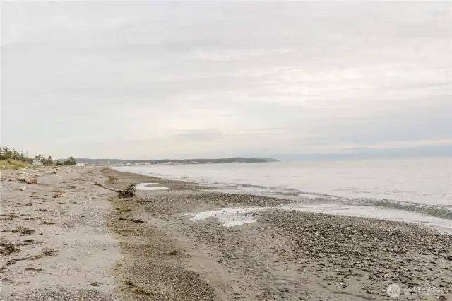 On the Beach looking south towards to the Olympic Mountains.