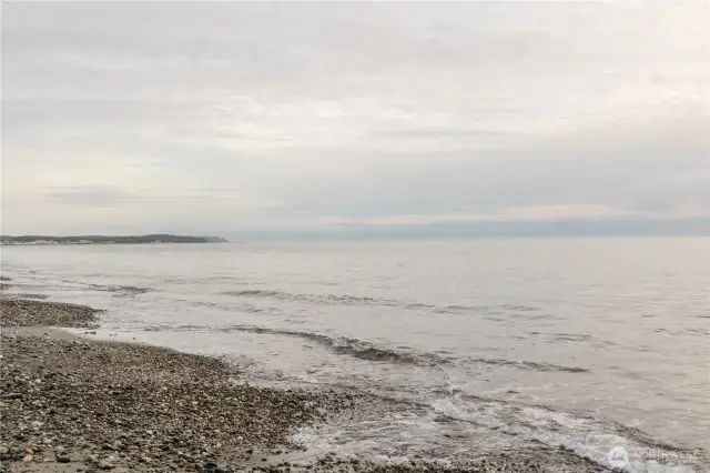 On the Beach looking south towards to the Olympic Mountains.