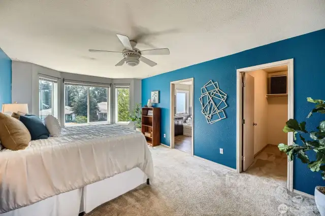 Spacious Primary Retreat  Enjoy the comfort of a generously sized primary bedroom, complete with a large walk-in closet offering plenty of storage and organization. A peaceful sanctuary designed for rest and relaxation.