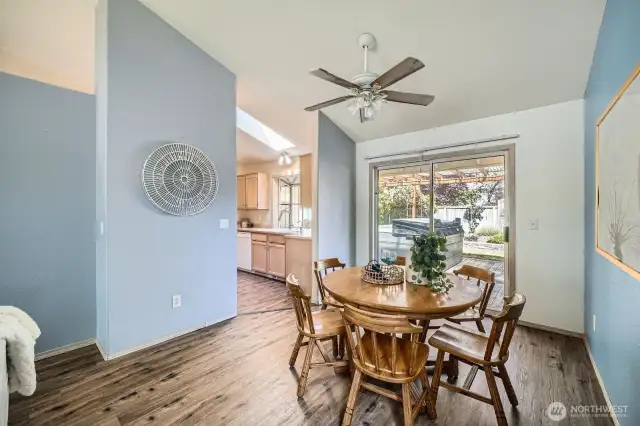 Indoor-Outdoor Flow  A convenient sliding glass door leads directly from the dining room to the back deck—seamlessly blending indoor comfort with outdoor living. Perfect for summer barbecues or morning coffee in the fresh air.