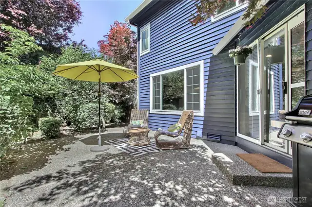 large patio for bbq