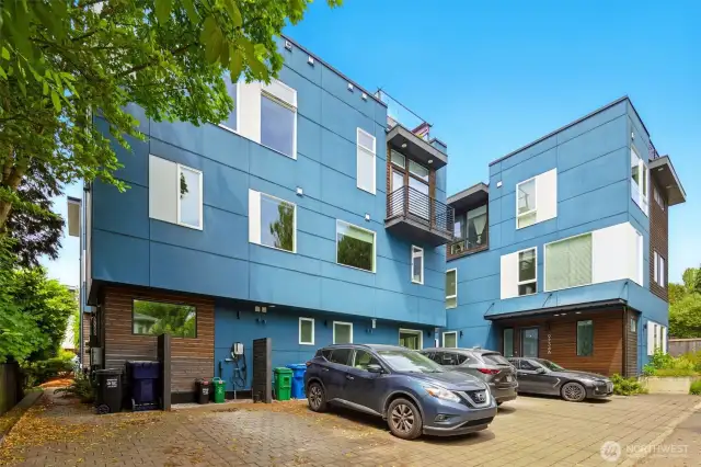 Corner home with the parking attached, with fast EV Charge Station, metered to 9732A