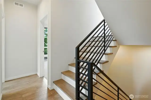 Half Bath off the Living, Kitchen and Dining rooms