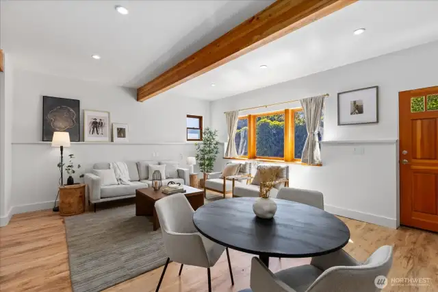 Light and bright lower level with West facing windows and own patio area too and separate entrance.