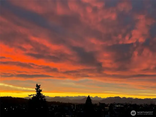 Recent sunset from deck of home
