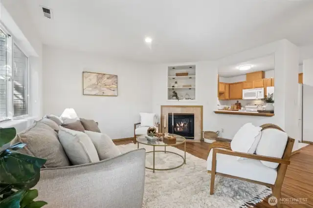 Love the open concept where the host can enjoy conversations with their guests.