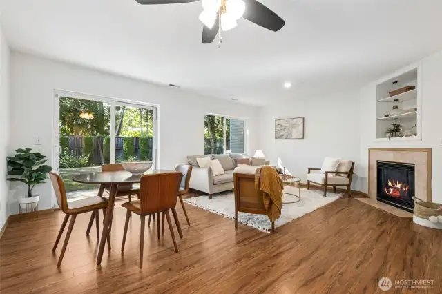 A look outdoors to parklike views from inside the home.