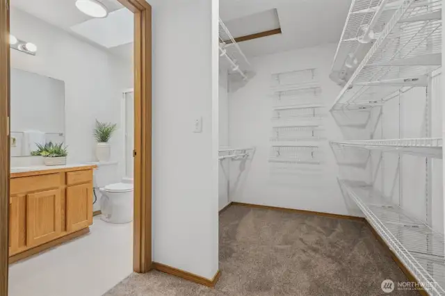 Closet in the primary bedroom.