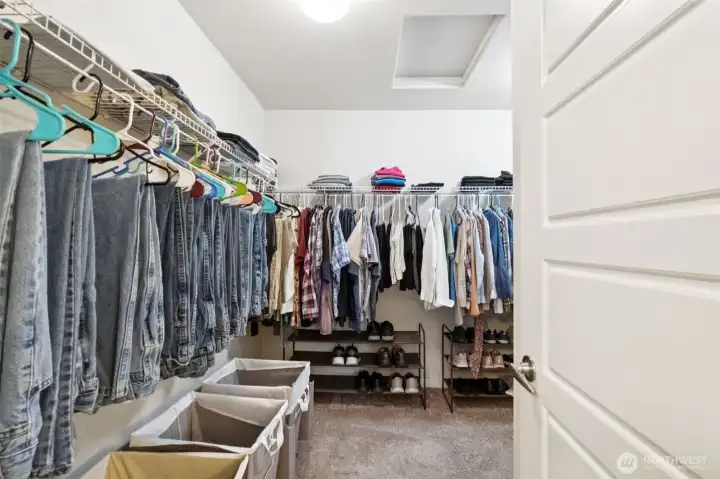Walk in closet in Primary Bedroom