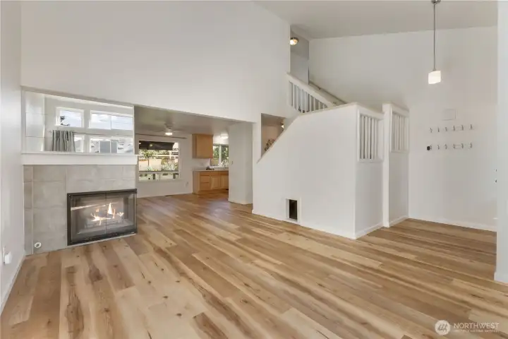 Vaulted ceilings.