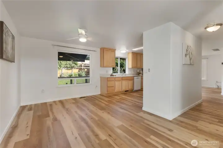 Spacious dining area.