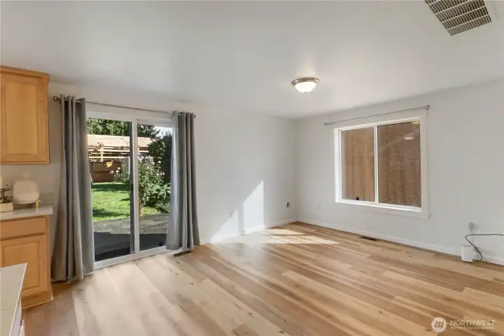Family room off kitchen.