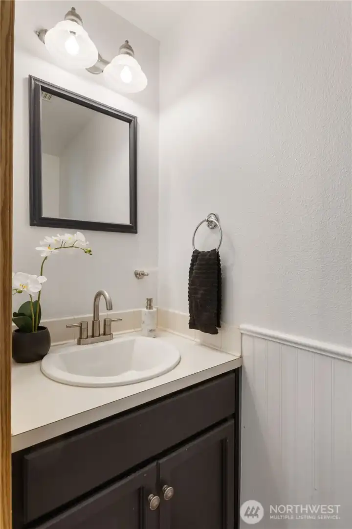 Half bath on main floor.