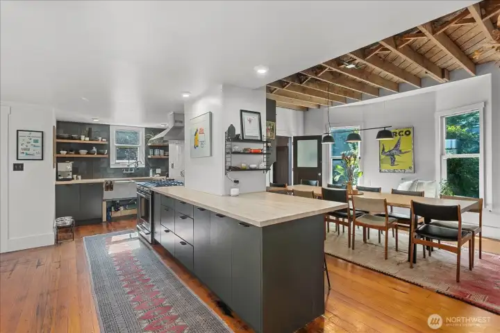 Completely remodeled kitchen and remodeled downstairs.