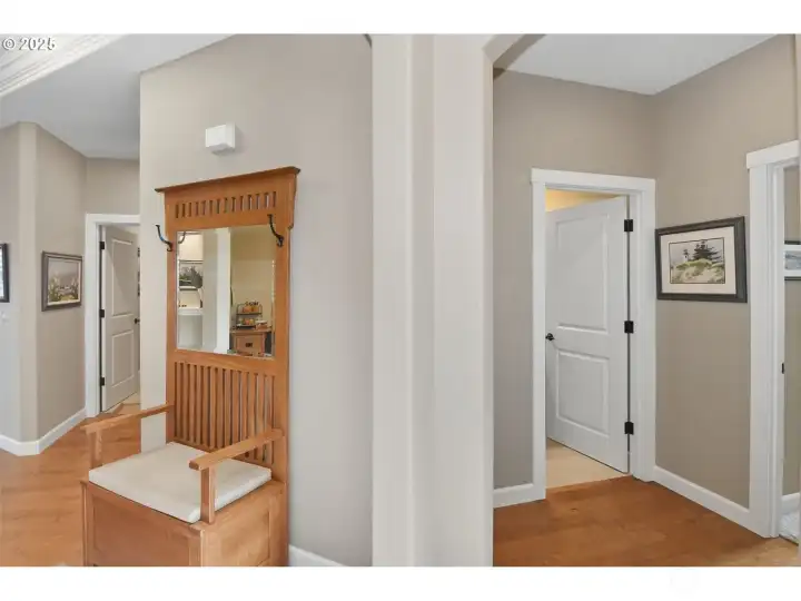 Entry way with high ceilings.