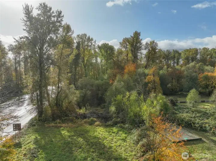 Land from the town side