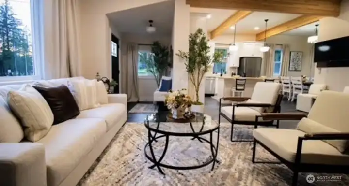 Living room into front entry