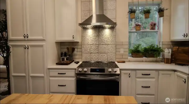 Gourmet Kitchen stainless appliances