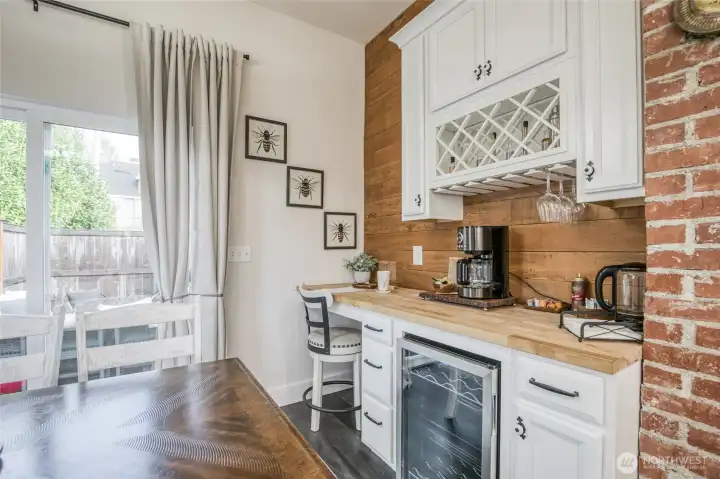 Coffee area, beverage area, cooler