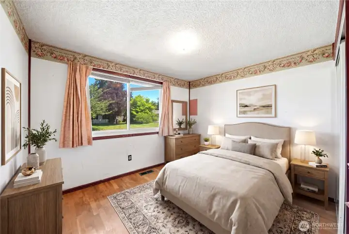 virtually staged bedroom