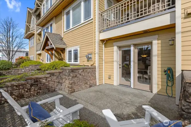 Large sunny west facing patio; opens directly from your dining room.